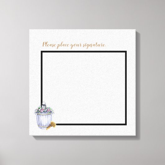 20"x20"シグネチャーキャンバスサマーカントリー結婚式Ru キャンバスプリント (正面)