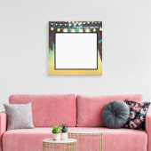 20"x20"シグネチャーキャンバスビーチサンセットパームツリーズS キャンバスプリント (インサイチュ (リビング))