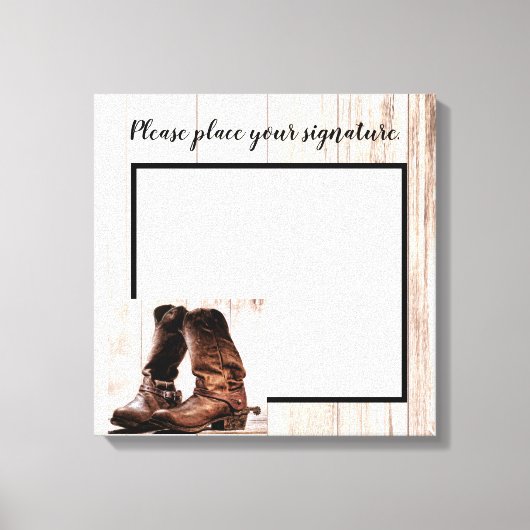 20"x20"シグネチャーキャンバスブーツ国素朴西 キャンバスプリント (正面)
