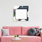 20"x20"シグネチャーキャンバスホワイトフローラ花on D キャンバスプリント (インサイチュ (リビング))