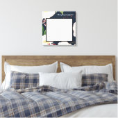 20"x20"シグネチャーキャンバスホワイトフローラ花on D キャンバスプリント (インサイチュ (寝室))