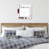 20"x20"シグネチャーキャンバスホワイトローズ金ゴールド幾何学模様 キャンバスプリント (インサイチュ (寝室))