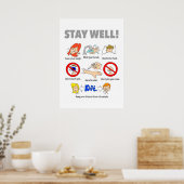 20"x28" STAY WELLポスター ポスター (キッチン)