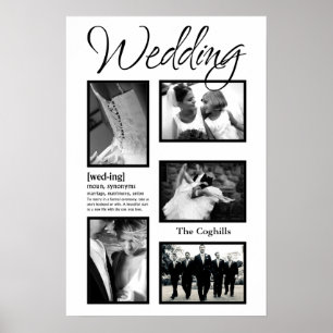 20"x30" 5スロットのパーソナライズされたCollage結婚 Montag ポスター