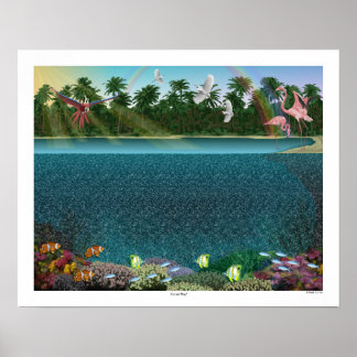 20" x 16" "Coral Reef" 3Dポスター(魔法Eye®) ポスター