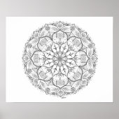 20" x 16"、Mandala Dot Work Poster(マット) ポスター (正面)