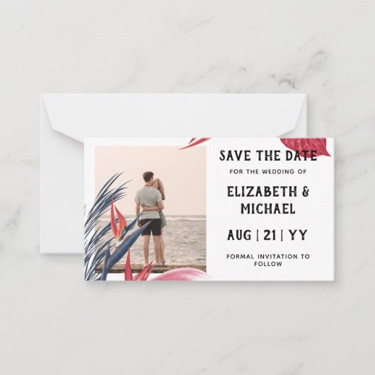 20 x BUDGET写真日パンパ救スグラストロピカル ノートカード (正面)