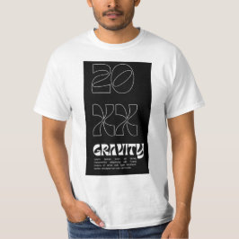 20 XX GRAVITY B&WディスプレイTシャツ Tシャツ