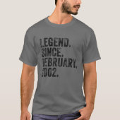 20 Year Old Legend Since February 2002 20Th Birthd Tシャツ (正面)