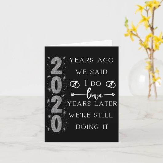 20 Year Wedding Anniversary. We Said I Do. We're S カード (黄色い花)