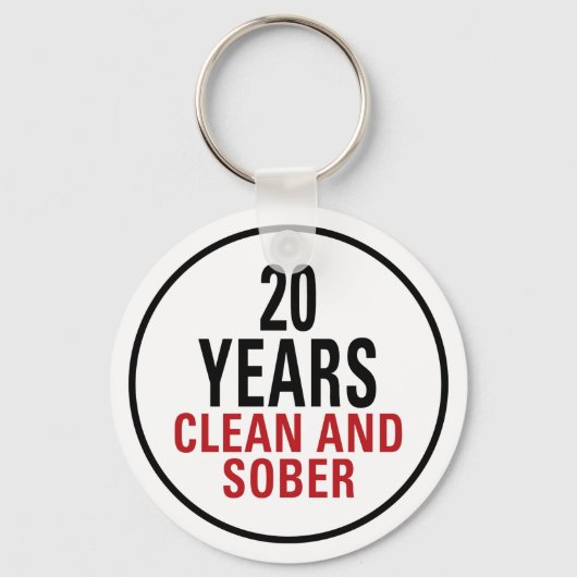 20 Years Clean and Sober キーホルダー (正面)