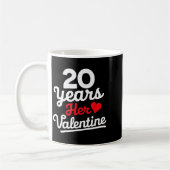 20 Years Her Valentine _ Anniversary Couples Valen コーヒーマグカップ (左)