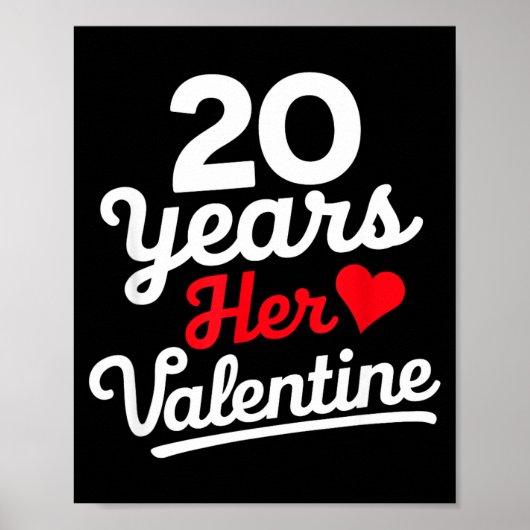 20 Years Her Valentine _ Anniversary Couples Valen ポスター (正面)