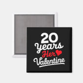 20 Years Her Valentine _ Anniversary Couples Valen マグネット (正面/裏面)