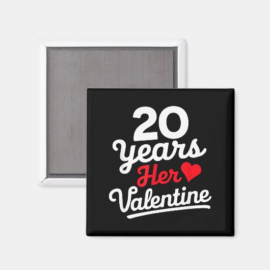 20 Years Her Valentine _ Anniversary Couples Valen マグネット (正面/裏面)