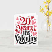 20 Years His Valentine _ Anniversary Couples Valen カード (黄色い花)