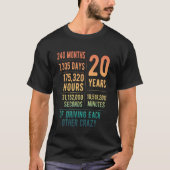 20 Years Married Funny 20th Wedding Anniversary Tシャツ (正面)