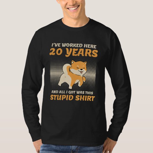20 Years Of Service Company Anniversary 20 Years A Tシャツ (正面)