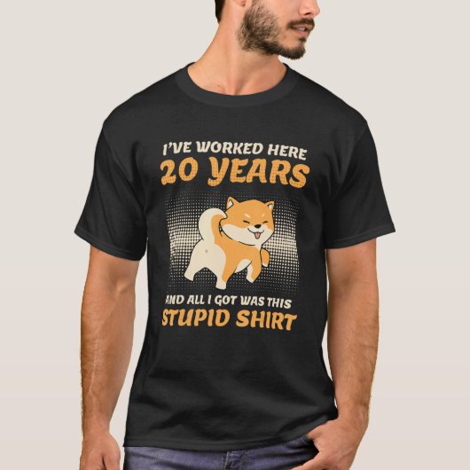 20 Years Of Service Company Anniversary 20 Years A Tシャツ (正面)