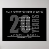 20 Years Retirement or Employee Appreciation Gift ポスター (正面)
