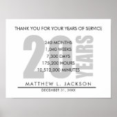 20 Years Retirement or Employee Appreciation Gift ポスター (正面)