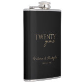 20 Years Wedding Anniversary gold writing フラスク (右)