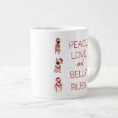 20oz Peace, Love, & Belly Rubs mug ジャンボコーヒーマグカップ (正面右)