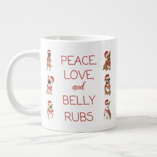 20oz Peace, Love, & Belly Rubs mug ジャンボコーヒーマグカップ