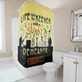 20sレトロアールデコサニーの態度名前をカスタムする シャワーカーテン (インサイチュ)