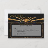 20s GATSBをとどろく3x5 R.S.V.P.の応答カードアールデコ 出欠カード (正面)