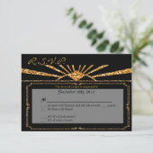 20s GATSBをとどろく3x5 R.S.V.P.の応答カードアールデコ 出欠カード (スタンド正面)