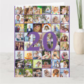 20thまたは任意の年齢48フォトコラージビッグ誕生日カード カード (正面)