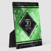 20thエメエレガントラルドの結婚記念日プラーク フォトプラーク (側面)