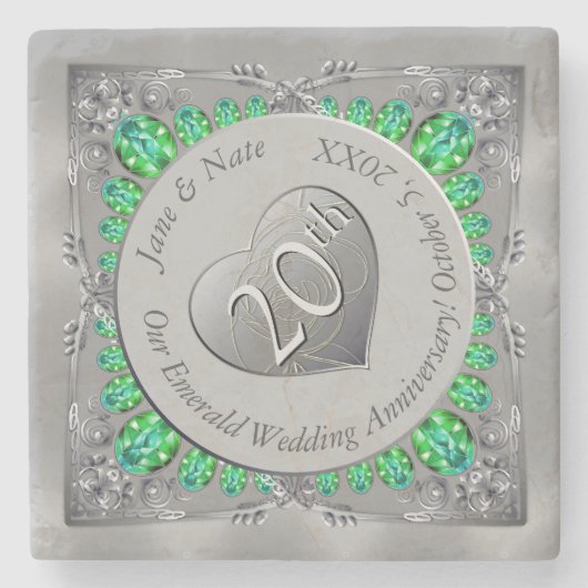 20thエメラルドアニバーサリーストーンコースター ストーンコースター (正面)