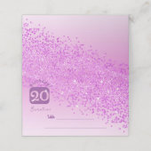 20thバースデーパーティーピンクグリッター プレイスカード (外部開封)