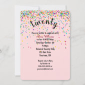 20thバースデーパーティー紙吹雪招待状 招待状 (正面)