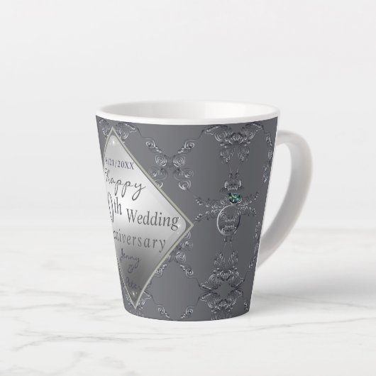 20thプラチナエメラルドアニバーサリーラテマグ カフェラテマグ (右アングル)