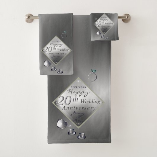 20thプラチナエメラルド記念日バスタオルセット バスタオルセット (インサイチュ)