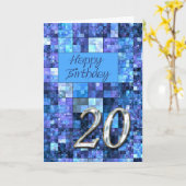 20th誕生日カード抽象芸術マス。 カード (黄色い花)