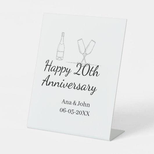 20th+anniversary+champagne+bottle+glass+name 台座サイン (正面)
