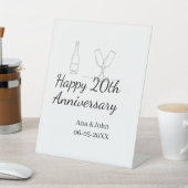 20th+anniversary+champagne+bottle+glass+name 台座サイン (インサイチュ)