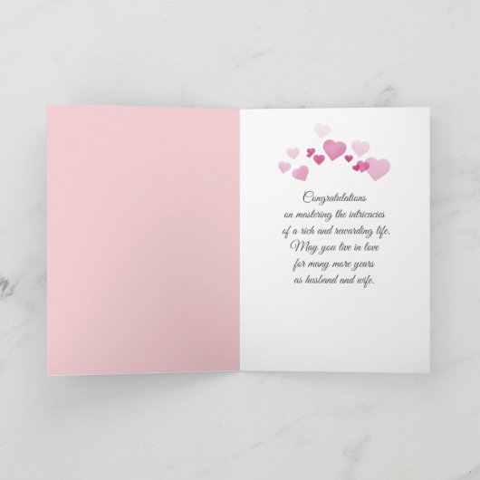 20th Anniversary Dreamy Flowers On Mint Green  カード (内部)