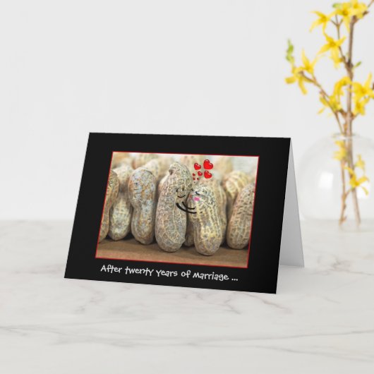 20th Anniversary Peanuts Hugging カード (黄色い花)