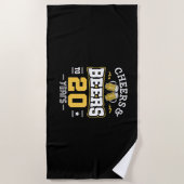 20Th Birthday Cheers And Beers Birthday ビーチタオル (正面)