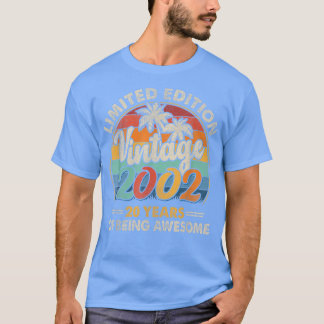 20th Birthday Gift Vintage 2002 20 Years Of Being Tシャツ