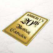 20th Birthday Party – スクリプエレガントト+名前をカスタムする 箔招待状 (回転した状態)