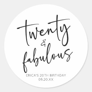 20th Birthday Party ラウンドシール