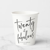 20th Birthday Party 紙コップ (裏面)