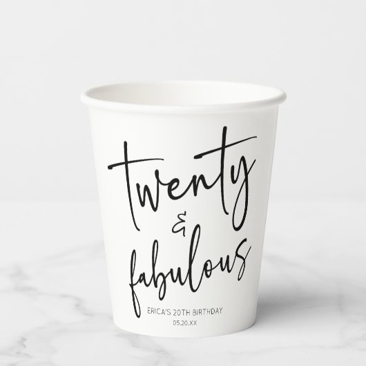 20th Birthday Party 紙コップ (裏面)