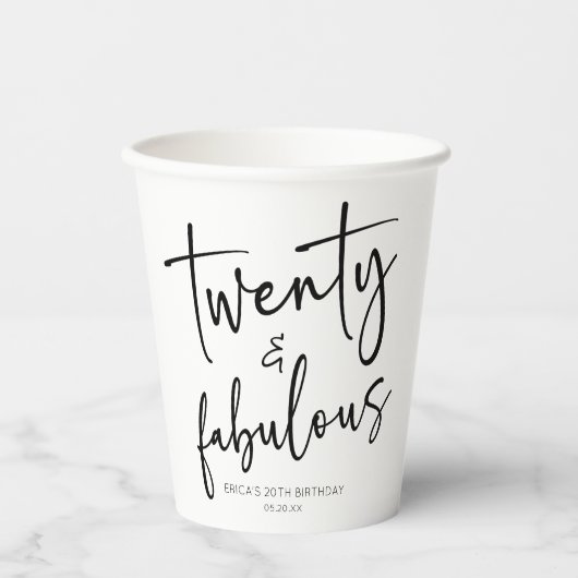 20th Birthday Party 紙コップ (正面)